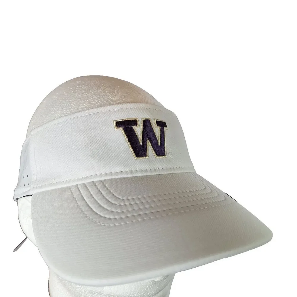 Nike Dri-Fit Washington Huskies Adjustable White Purple Visor Hat Football